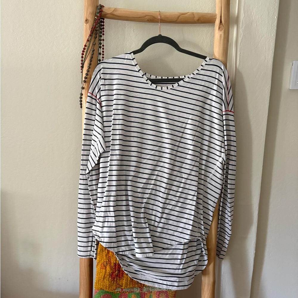 lululemon athletica Striped Long Sleeve Tee
